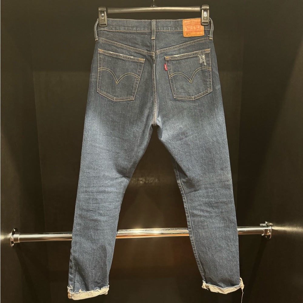 Levi 501 short high rise skinny jeans